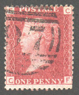 Great Britain Scott 33 Used Plate 96 - CF - Click Image to Close